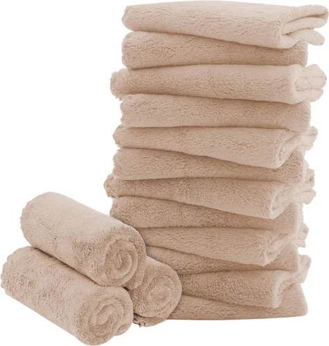 Miniatura 11 de Paquete de 16 paños para bebé, forro polar coral de lujo, extra absorbentes y suaves, para recién nacidos, bebés y niños pequeños, adecuados