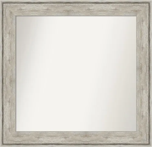 Miniatura 503 de Amanti Art Espejo de baño plateado para sobre fregadero, 28 x 47 pulgadas, espejo rectangular de plata imperial, marco de madera tradicional de gran