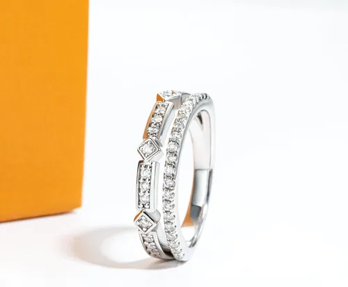Miniatura 5 de Anillos de eternidad de moissanita, anillos de boda, color D, claridad VVS1, redondo, corte brillante, plata de ley 925, 56 piedras, anillos