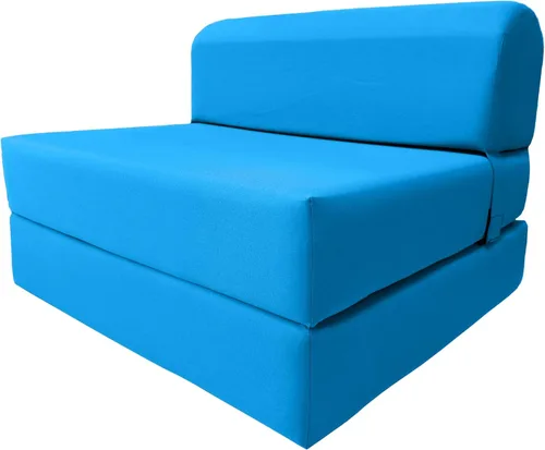 Miniatura 35 de D & D Futon Furniture Chair cama plegable de espuma, sofá de estudio, colchón de espuma doblado (6 x 36 x 70 pulgadas, azul real)