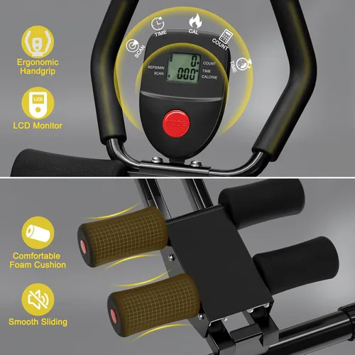 Miniatura 3 de Ab Workout Equipment, Ab Machine for Women, Adjustable Core Abdominal Exercise Fitness Equipment, Foldable Waist Trainer Ab Crunch Home Gym Systems