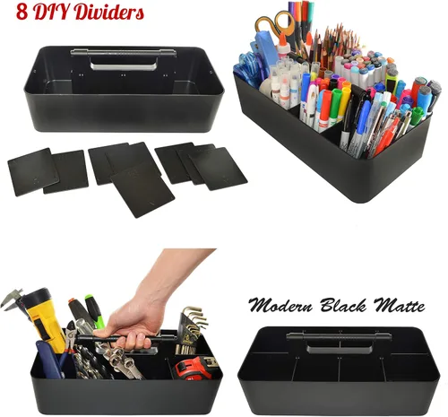 Miniatura 2 de Divisores DIY de 8 Compartimentos, Caddy Portátil Grande, Multiusos, Apilable, Solución Moderna para Escuela, Oficina, Escritorio, Uso Infinito