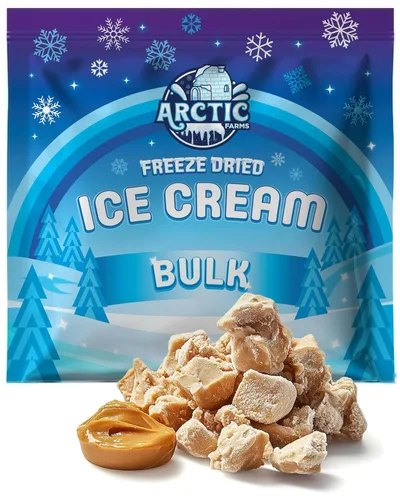Arctic Farms Trozos de Helado Liofilizado a Granel - No se Derrite (Mantequilla de Maní) (1 libra)