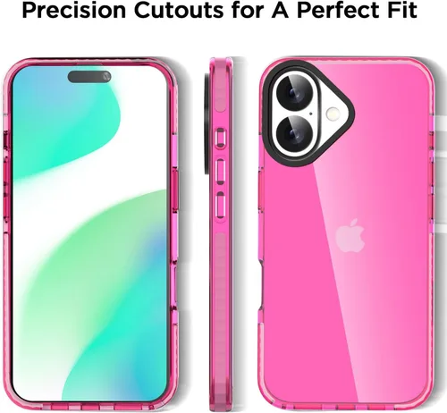 Miniatura 267 de AICase Funda protectora para iPhone 16 compatible con iPhone 16, delgada, ligera, transparente [no amarillenta] Diseño vibrante