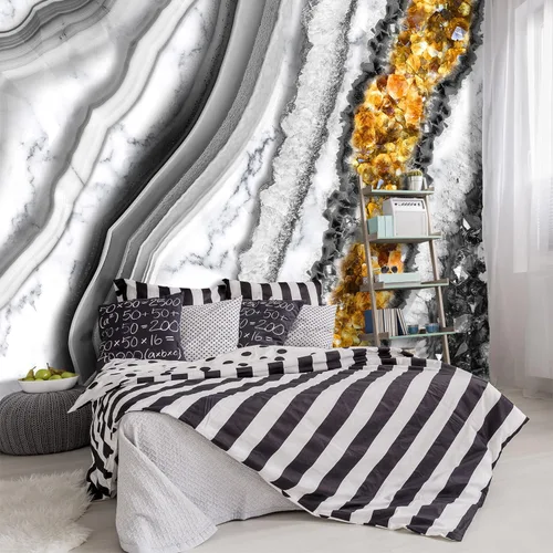 Miniatura 14 de Papel tapiz de tela con paisaje de cascada de lago verde, sala de estar, bosque, montaña, dormitorio, baño, mural de pared - 91 x 65 pulgadas