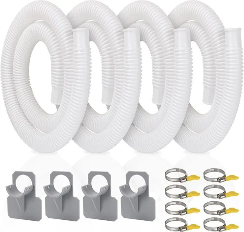 Miniatura 8 de Manguera de bomba de piscina para piscinas sobre el suelo, paquete de 2 accesorios de manguera de filtro de piscina de 1.25 pulgadas de diámetro