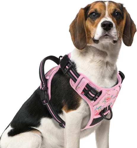 Miniatura 43 de PUPTECK Arnés para perro sin tirones para perros grandes, arnés para perro ajustable reflectante con mango de fácil control, arnés para mascotas