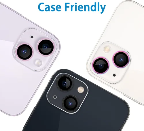 Miniatura 6 de Dengduoduo Paquete de 3 protectores de lente de cámara de vidrio templado para iPhone 14 de 6.1 pulgadas y iPhone 14 Plus de 6.7 pulgadas, Ultra HD