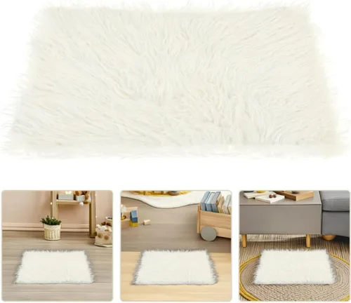 Miniatura 9 de KOMBIUDA Tapete de fotografía para bebé, color beige, de piel sintética, suave, flexible, no desprende pelusa, accesorios para fotos de bebé