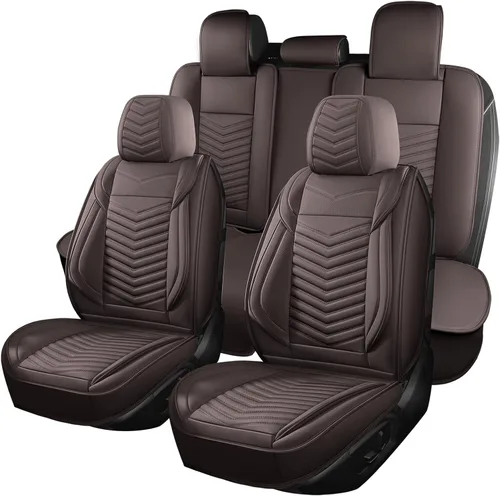 Miniatura 17 de HChengkikz Fundas de Asiento de Automóvil Par Delantero, Fundas de Asiento de Cuero Nappa Transpirable para Automóviles, Cojines Universales