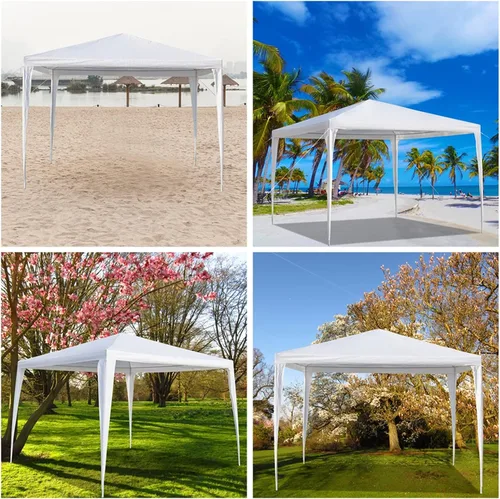 Miniatura 4 de Tienda de campaña instantánea de 10 x 10 pies para fiestas, carpa para exteriores, refugio impermeable y portátil con tela de polietileno, tubos