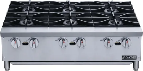 Miniatura 2 de Dukers Placa caliente con 6 quemadores COMBINADO: 168000 BTU/H DCHPA36