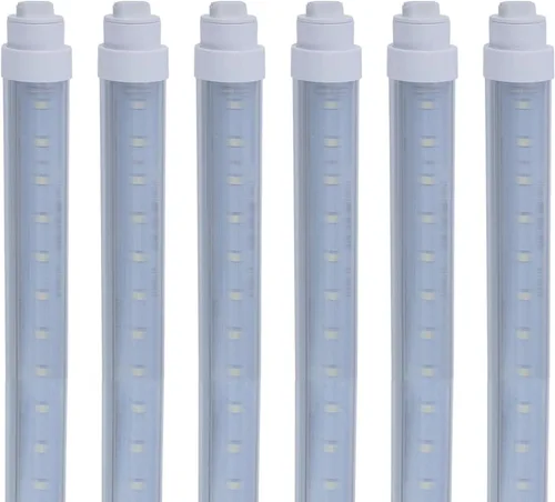 Paquete de 6 T10 7FT 60W LED Tubo de luz de tienda de luz de doble cara 360° giratorio R17D Base Ballast Bypass 7 pies Anuncio Señal Iluminación 2