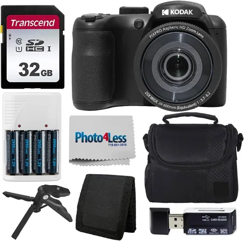 Miniatura 9 de Kodak PIXPRO AZ255 - Cámara digital (blanco) + Estuche para cámara Point & Shoot + Tarjeta de memoria SD Transcend 32GB + Baterías recargables