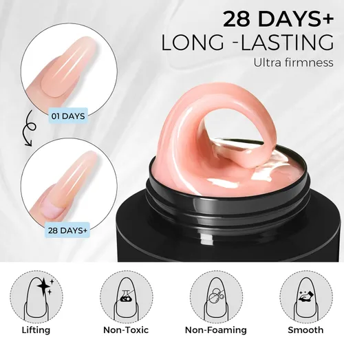 Miniatura 4 de TOMICCA Gel Duro 3D para Arte de Uñas Gel Constructor Sólido para Uñas 50g Gel de Uñas 3D Gel de Escultura para Arte de Uñas No Pegajoso Mano Gel