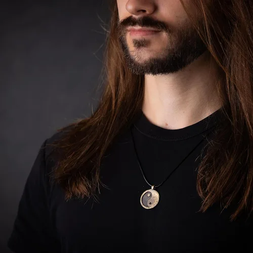 Miniatura 56 de Collar Yin Yang para hombre, joyería colgante de alta calidad de aspecto antiguo, regalos de Yin Yang, joyería vikinga para hombres