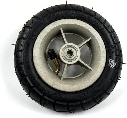 Miniatura 6 de Rueda de inflado de scooter de 5.906 in con cubo de aleación de aluminio Neumático de 6 pulgadas con tubo interior Scooter eléctrico Neumático Negro