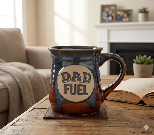 Miniatura 3 de Burton + Burton Dad Fuel Mug – Taza de café divertida de 14 onzas para papá, marido o nuevo papá, apta para microondas y lavavajillas