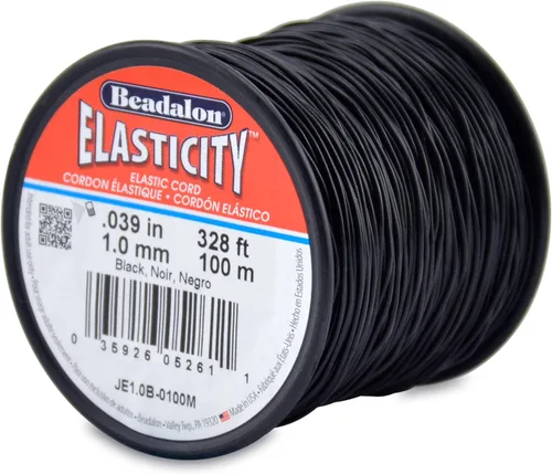 Miniatura 30 de Beadalon Elasticity - Cordón elástico (0,8 mm, 5 m), transparente
