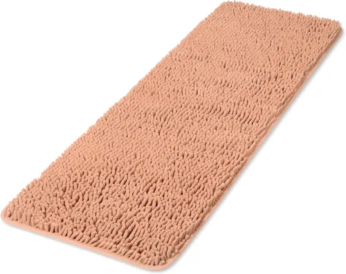 Miniatura 13 de Yeaban Alfombra de pasillo de baño de 24 x 72 pulgadas, antideslizante, alfombra de baño larga de felpilla gruesa, absorbente y lavable, alfombra