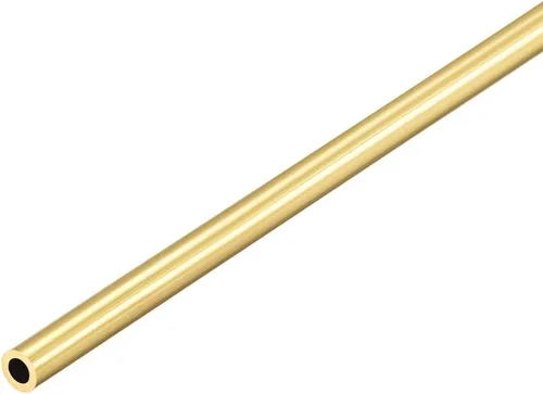 Miniatura 10 de uxcell Tubo redondo de latón, 11.811 in de longitud 0.394 in OD 0.039 in de espesor de pared, tubo recto inconsútil del tubo