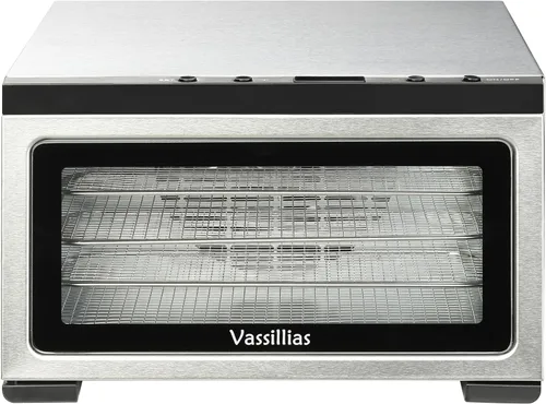 Miniatura 8 de Máquina deshidratadora de alimentos – 5 bandejas de acero inoxidable, temporizador digital ajustable, 400 W, 176 °F, control de temperatura, mini