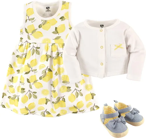 Miniatura 2 de Hudson Baby - Conjunto de vestido de algodón para bebé, chaqueta y zapatos