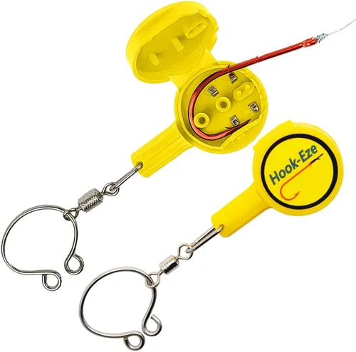 Miniatura 10 de HOOK-EZE Herramienta para atar nudos de pesca Protege de los anzuelos de pescado Ata nudos de pesca fácilmente Gadgets geniales para Verde