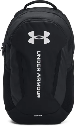 Under Armour Mochila Hustle 6.0 unisex para adultos (002) Negro / Negro / Blanco