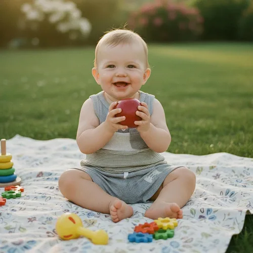 Miniatura 2 de Ropa de bebé niño sin mangas + pantalones cortos con estampado a rayas con bolsillos, 2 piezas de trajes de verano