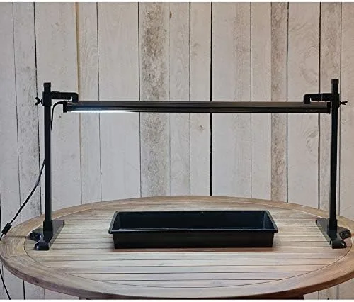 Miniatura 2 de Park Seed Sunblaster Seed Starting Soporte de luz universal T5 para encimera de cultivo en interiores con barras de soporte de 18 pulgadas