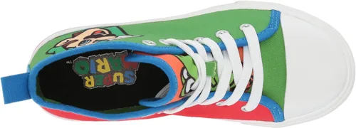 Miniatura 5 de SUPER MARIO Brothers Mario Luigi Nintendo - Zapatos deportivos de caña alta y con cordones para niños pequeños talla 7 a 12