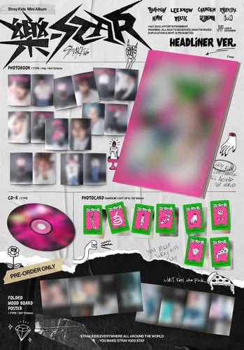 Miniatura 6 de Stray Kids -Star Rock-Star 8th Mini Album Full 12 Versión SET Limited STAR Version+ROCK Version+ROLL Version+HEADLINER Version+POSTCARD 8 Version