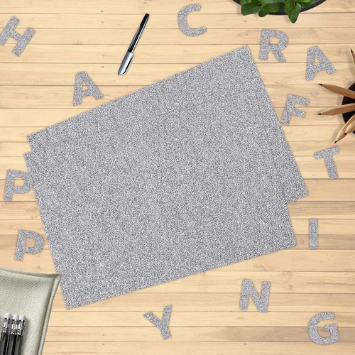 Miniatura 6 de SANZIX 25 hojas de papel de cartulina con purpurina plateada, 8.2 x 11.7 pulgadas, 110 libras, 300 GSM, cartulina de papel con purpurina plateada