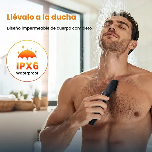 Miniatura 2 de MAXGROOM - Afeitadora de vello corporal para hombre, afeitadora resistente al agua para la ingle, testículos y bolas, kit de aseo eléctrico sin