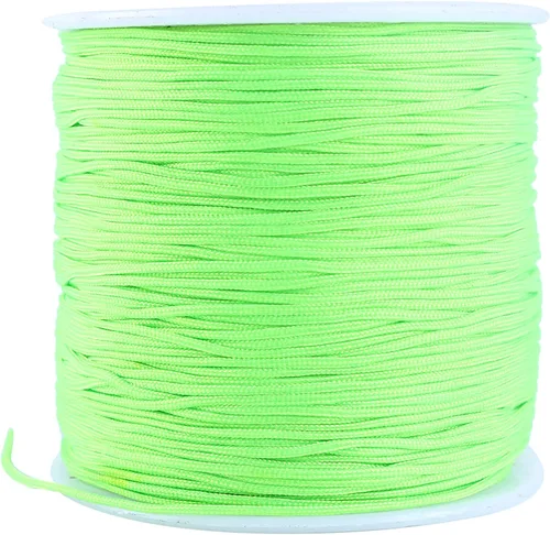 Miniatura 83 de KONMAY 1 rollo de cuerda de nailon para hacer pulseras de 150 yardas, trenzado de nailon Shamballa Macramé/cordón de cuentas de 0.4mm, cordón