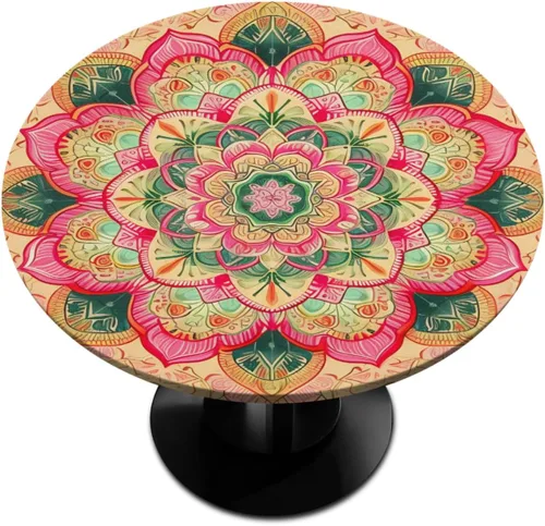 Miniatura 36 de Mantel Redondo con Elástico para Mesa de Playa, Diseño de Estrella de Mar, Cubierta de Mesa Circular, Impermeable, Lavable, de Poliéster, Pequeñas