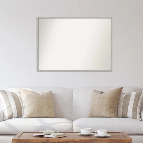 Miniatura 1044 de Amanti Art Espejo de baño blanco para sobre el fregadero, 32 x 45 pulgadas, espejo de tocador rectangular blanco esbelto, marco de madera moderno