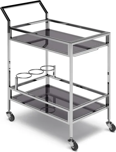 Miniatura 14 de SIMPLIHOME Simons - Carrito de barra de madera maciza de mango de 24 pulgadas de ancho, color natural, para sala de estar, comedor y cocina