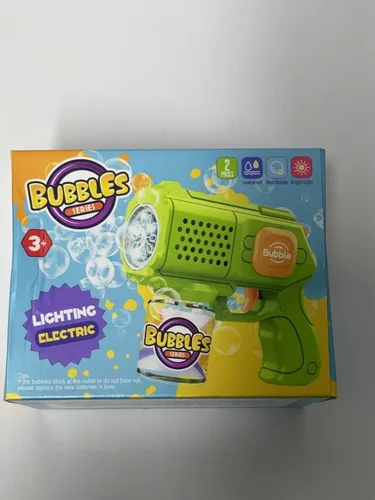 Miniatura 7 de Panacare - Paquete de 2 pistolas de burbujas, fabricante automático de burbujas con 10 agujeros/iluminación, juguete para hacer burbujas para niños