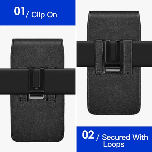 Miniatura 6 de Mopaclle Funda para teléfono celular con clip para cinturón y lazo, soporte para cinturón compatible con iPhone 17 Pro Max/Air, iPhone 16 Pro Max