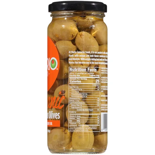 Miniatura 3 de Mario Camacho Foods - Aceitunas verdes orgánicas griegas sin hueso con un toque de aceite de oliva, 6.0 onzas (paquete de 6)