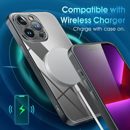 Miniatura 6 de Supdeal Funda transparente para iPhone 13 Pro, no amarillea, protección de cámara, probada en caídas de grado militar, transparente, a prueba