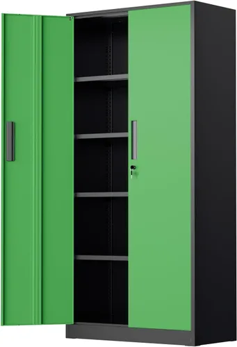 Miniatura 27 de INTERGREAT 67" Tall Bathroom Cabinet, Storage Cabinet with 2 Doors & 1 Drawer, Bathroom Storage Cabinets with Adjustable Shelves, for Living Room