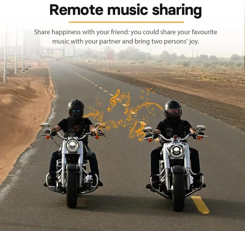 Miniatura 4 de FreedConn Casco de motocicleta Bluetooth auricular intercomunicador con música compartida, universal FG 3,937.0 ft 6 vías sistemas de comunicación