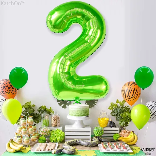 Miniatura 752 de KatchOn, Globo grande azul número 2 de 40 pulgadas Decoraciones de cumpleaños de Baby Shark para niño de 2 años Globo azul número 2 Globo