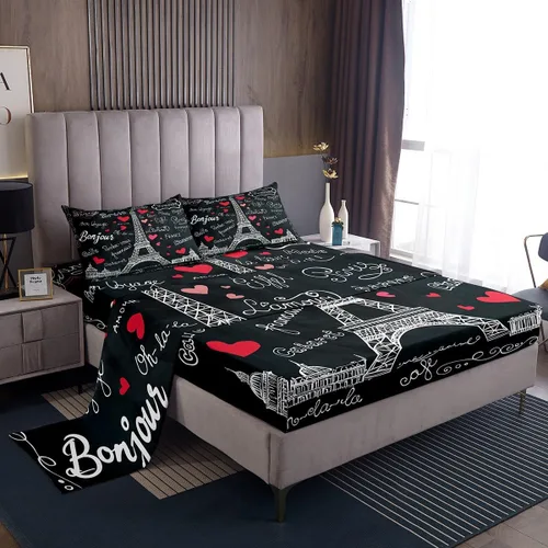 Miniatura 11 de Erosebridal Sábana bajera ajustable de fuego negro y amarillo, tamaño individual, juego de sábanas de llama de desastre natural para niños