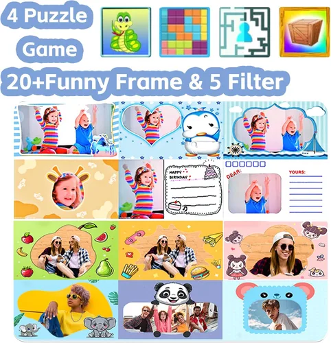 Miniatura 7 de Cámara de impresión instantánea para niños, cámaras de impresión digital instantánea HD 1080P