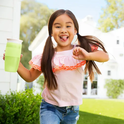 Miniatura 4 de Munchkin Taza para beber para niños pequeños, Miracle 360 Cup, 14 onzas, verde