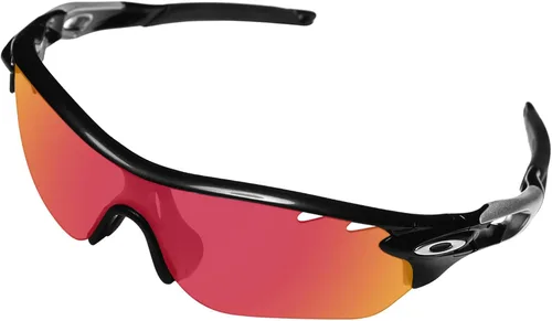 Miniatura 2 de BroLizard - Lente polarizada de repuesto para gafas de sol Oakley RadarLock Edge ventiladas OO9183, rojo